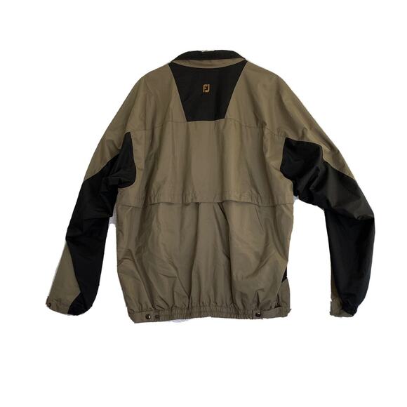 FootJoy Mens Sz XXL Jacket Olive Brown and Black Vented Back Full Zip - Picture 2 of 12